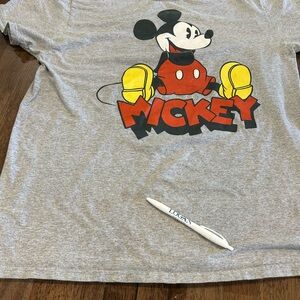 Walt Disney World Vintage 90s Mickey Mouse Cartoon‎ T- Shirt Medium Gray